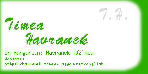 timea havranek business card